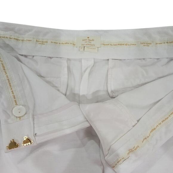 Kate Spade New York White Margaux Pants Size 12 - Picture 8 of 9